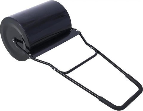 Heavy-Duty Lawn Roller With 16 Gallon Capacity For Tow-Behind Use, Durable Steel Construction, Adjustable Weight By Filling With Sand Or Water, Rust-Resistant Frame, Black Finish For A Smooth Level Lawn
