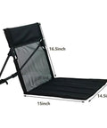 2 Pack Foldable Camping Chairs With Mesh Backrest, ultra light aluminum frame, 15x14.5 inch oxford cloth, black color