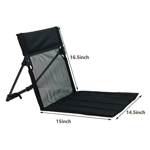 2 Pack Foldable Camping Chairs With Mesh Backrest, ultra light aluminum frame, 15x14.5 inch oxford cloth, black color