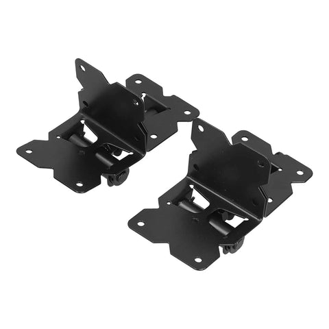 Heavy Duty Carbon Steel Gate Hinge Bolt Kit For Outdoor Fences And Gates Secure Locking Door Latch Hardware Set With Mounting Screws black hinges