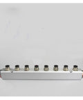 Eight Way Pneumatic Fitting Air Manifold Block Splitter With 30x30mm Inlet, G1/2 Inch Connection, Eight G1/4 Inch Outlets