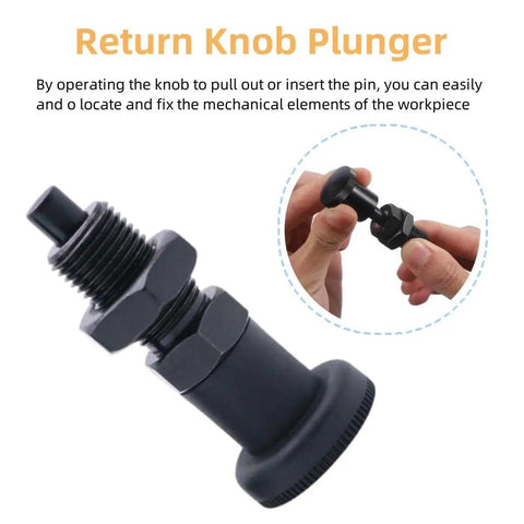 Tough As Nails Carbon Steel Retractable Spring Plunger Ball Nose Push Fit Handle With Return Knob M20 Thread Indexing Pin