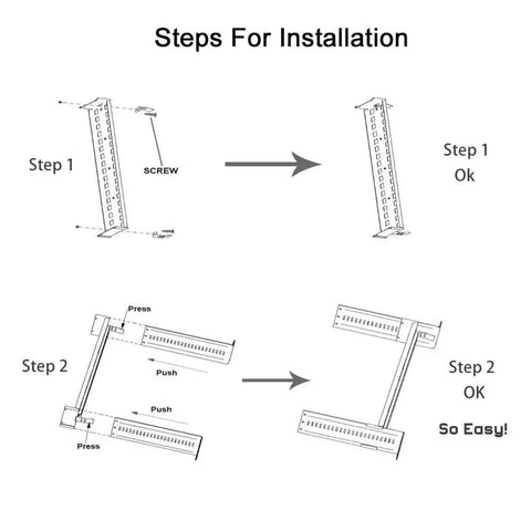 Heavy Duty 19 Inch Rack Mount DIN Rail Kit With 35mm Height DIN Rail And Adjustable Depth Bracket Shelf installation guide