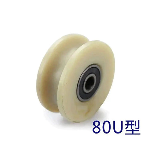 Pro Series Heavy Duty U V Groove Wheel For Sliding Gate Casters smooth nylon pulley with black bearing for indoor use.