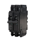Pro Grade 60 Amp AC Miniature Circuit Breaker 120V 240V 2 Pole Din Rail Mount UL 489 Listed 10K Rating from side view.
