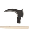 High Manganese Steel Double Sickle Handheld Scythe For Grass Cutting Tree Pruning And Rice Harvesting with detached handle