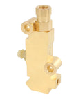 Badass Brake Proportioning Valve For Four Wheel Disc Systems features solid brass body and hydraulic ports for classic vehicles.