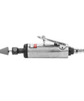 No Nonsense Pneumatic Air Sander Kit Lightweight Metal Polisher Grinder viewed side with attachment for precision sanding.