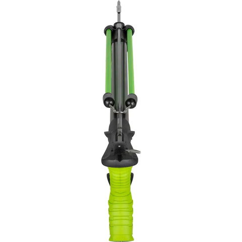 Front view of Beast Speargun For Spearfishing With 28mm Aluminum Barrel, 6.5mm Tahitian Shaft, showing handle and elastics