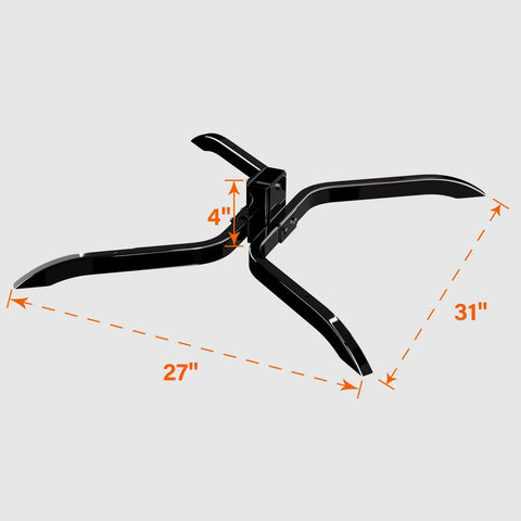 AR500 Steel Target System Complete Kit stand mount dimensions 27x31 inches, 4-inch height adjustable base component.