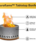 Tabletop Bonfire Fire Pit For Indoor Or Outdoor Use Ultra Lightweight And Compact Grab And Go Emergency Fire Kit burning
