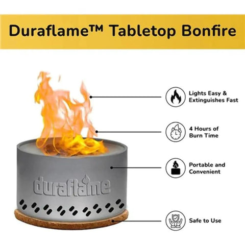 Tabletop Bonfire Fire Pit For Indoor Or Outdoor Use Ultra Lightweight And Compact Grab And Go Emergency Fire Kit burning