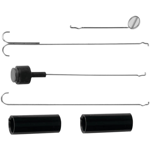Set of metal rods and black attachments for Dope 2.4 Inch LCD Submersible Inspection Camera with 36 Inch Flexible Neck.