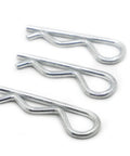 R Shaped Spring Cotter Pins 10 Size Set For M1 To M5 Heavy Duty Fasteners Zinc Plated Carbon Steel Hair Pin Hitch Pin Assortment for securing clevis pins