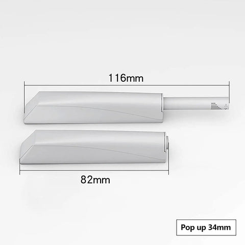 Dimensions of Push To Open Cabinet Latch Set, Door Catch And Drawer Closure, 2 Pack, Spring Loaded Plunger