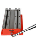 Badass Heavy Duty Manual Magnetic Vise With Rock Solid Insane Holding Power Perfect For Cnc Milling Workbench Mounts and Professional Metal Fabrication Diy Projects, top view with handle.