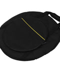 Rock Solid Marching Cymbal Bag With Sickly Padded Cushioning spacious black fabric design with yellow accent for drum gear.