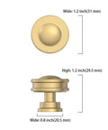 Dimensions of 10 Pack Champagne Bronze Cabinet Knobs for Kitchen and Dresser Drawers Zinc Knob Hardware Includes Durable Pull Handles