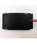 Back view of Waterproof Battery Monitor With Bracket For 7 To 100V Systems Digital Display Of Remaining Capacity, Voltage, Temperature