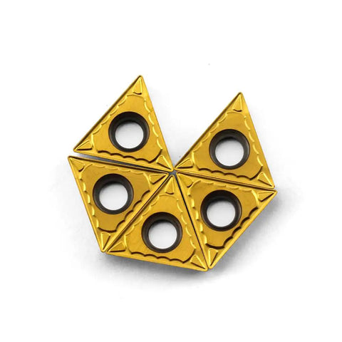 Carbide Turning Inserts TCMT16T304 TCMT32.51 Positive Cutting Action For Steel And Cast Iron Long Tool Life Low Friction Tin Coated