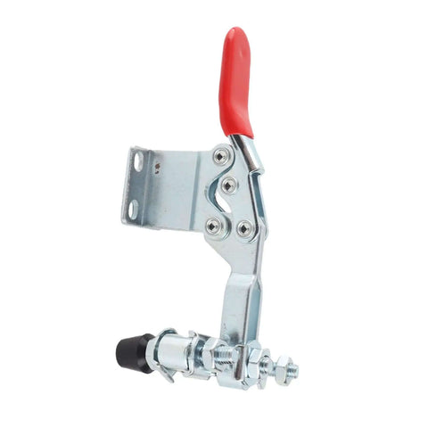 Beefy Heavy Duty Horizontal Toggle Clamp With Dual Head And Quick Release Iron Construction Delivers 500lb Holding Power