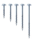 Pocket Hole Screws Self Tapping Galvanized Coated Drive Screws For Pocket Hole Jig System 63mm 100 Pack Durable Carbon Steel Construction