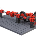 Hands On Mechanics Building Kit With 243 Components For Real World Engineering Fun Expandable With Everyday Objects Kid Friendly STEM Toy For Creative Projects And Problem Solving, gear model on base
