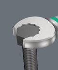 Close-up of Joker 11 Piece Combination Wrench Set for Tight Spots with Slim 15 Degree Ring Side on a bolt head