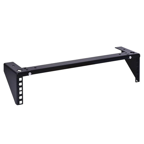 2U Vertical Wall Mount Rack Beefy Heavy Duty 125lbs Capacity Bracket For Server And Network Gear, steel construction angled view.