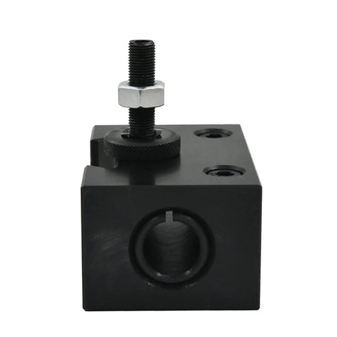 Hella Rigid Bxa 250-204 Wedge Piston Quick Change Tool Holder For CNC and Mini Metal Lathes, front view detailing adjustability.