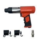 Rock Solid Pneumatic Hammer Kit And Rivet Gun Tools Perfect For Heavy Duty Nut And Screw Tightening jobs With Durable Build For Pros Who Need Serious Grind Power, red air tool with coils