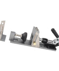 Top Tier Aluminum Alloy Pocket Hole Jig Kit With Precision Step Drill And Adjustable Depth Stop For Flawless Wood Joinery And No Fuss Weekend Diy Craftsman Work, displayed from the side.