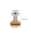 Premium Brass T Nuts With M8 Screws For Surfboard Hydrofoil Tracks And Sup Foil Wing Boards Corrosion Resistant Hardware detail of brass and silver screw