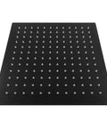 Ultra Thin 12x12 Inch Matte Black Square Rain Shower Head With High Flow Waterfall Design Ceiling Or Wall Mount Stainless Steel Shower