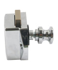 Side view of chrome Push Button Cabinet Latches for Furniture and Drawers, Shockproof Locking Mechanism With Easy Install