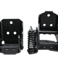 Door Hinge Set 2 Pieces For Left Driver Side Upper And Lower Hinges, Steel And Aluminum Build With Black Electrophoresis Finish