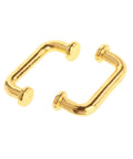 Gold Metal Mini Cabinet Knob Pulls Set for 1 to 12 Scale Dollhouse Furniture, decorative drawer handles in gold metal, set of 4 pieces.