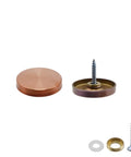 Slick Vintage Brushed Screw Caps With Rust Proof 304 Steel For Wall Mirrors And Coffee Tables Easy Grip Decorative Fasteners In Warm Red Copper Finish Top Notch Hardware For Quick Room Refresh Set Of Twelve, showcasing cap design.
