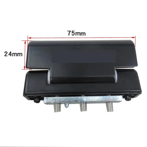 Beefy Heavy Duty Sealed Bearing Gate Hinges 2 Pack Thickened Alloy Hinge shown with dimensions for aluminum doors