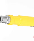 Premium Cordless Rivet Adapter Kit For Hand Tools With Easy Installation And Versatile Riveting Applications To Make Your DIY Projects Go Super Sleek And Smooth., yellow metal rivet adapter attached to a cordless drill