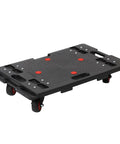 Interlocking Flat Dolly Set With 360 Degree Wheels For Heavy Furniture, Portable Moving Rollers, Four Wheel Rubber Dollies, 1200 Lbs Capacity, Black