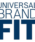 Text reading 'Universal Brand Fit' in bold blue letters on a white background.