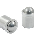 Hella Tough Stainless Steel Ball Plungers 0.24 Inch Diameter showing spring-loaded pins for locking jigs and machinery.