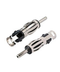 Three Pack DIN Plug Crimp RF Connector Straight Adapter For Your Car Radio Antenna Setup 50 Ohm Nickel Plated Brass
