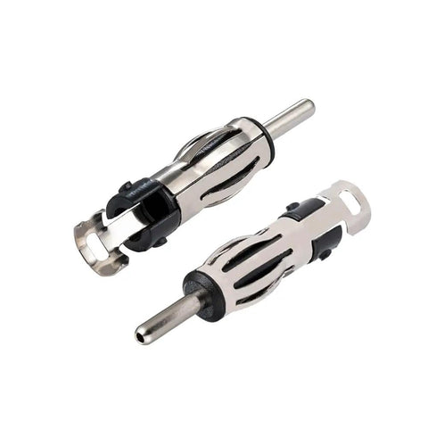 Three Pack DIN Plug Crimp RF Connector Straight Adapter For Your Car Radio Antenna Setup 50 Ohm Nickel Plated Brass