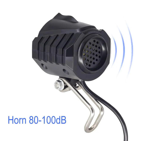 Turn Signals Light Kit For Electric Bikes And Scooters With Front 400 Lumen Headlight And Rear Taillight, 80mm Mount Bracket Spacing For 50mm Rack Holes, Includes Handlebar Control Switch And 12V To 48V Compatibility