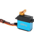 Beefy Digital Servo Featuring Rock Solid Metal Gears And Coreless Motor Waterproof Design Delivers Lightning Quick Response Plus 25 Kilogram Torque For 1 10 Scale Rcs Measuring 40 By 5mm Blue.
