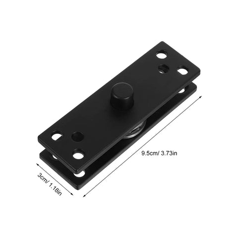 Two Pack Heavy Duty Stainless Steel Pivot Door Hinges Set For Rotating Doors Black Finish Built Tough Floor To Ceiling Pivot Design For Maximum Door Stability And Long Lasting Security With Concealed Mechanism Ideal Commercial Hardware, black pivot hinge 9.5cm x 3cm