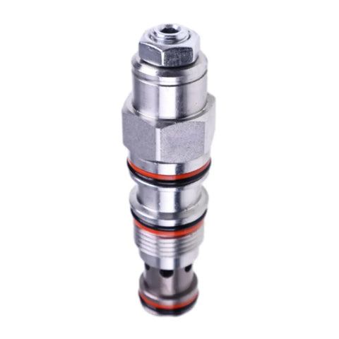 Tough As Nails Heavy Duty Counter Balance Valve 7011377 for JLG Boom Lifts, metal construction with orange seals, shown vertically.