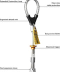A5 Concrete Expansion Anchor 5,000 Lbs Mbs Reusable Steel For Heavy Duty Anchoring On Jobsite With Expanded Connection Loop, ergonomic thumb rest, cable protection.
